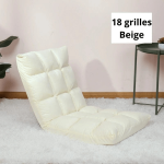 Fauteuil Pouf de Sol 18 Grilles Beige