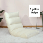 Fauteuil Pouf de Sol 6 Grilles Beige