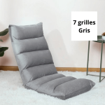 Fauteuil Pouf de Sol 7 Grilles Gris