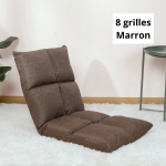 Fauteuil Pouf de Sol 8 Grilles Marron