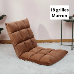 Fauteuil Pouf de Sol 18 Grilles Marron