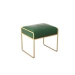 Petit Banc Pouf Velours Vert