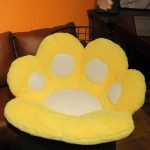 Fauteuil Pouf Patte de Chat Jaune