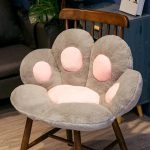 Fauteuil Pouf Patte de Chat Gris