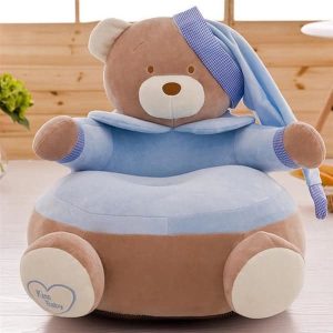 Pouf Animaux Ours Bleu