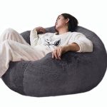 Pouf Poire Géant Gris Foncé