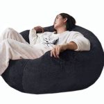 Pouf Poire Géant Noir Pure