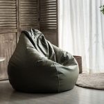 Pouf Poire Simili Cuir vert