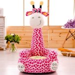 Pouf Animal Girafe Rose