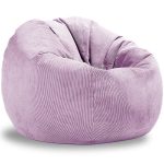 Pouf Poire Velours Côtelé Violet